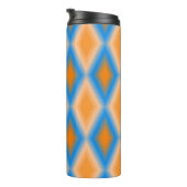 Farbige orange und blaue Diamantformen Thermosbecher (Nach rechts gedreht)