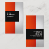 Farbige orangefarbene schwarze Streifen - Visitenk Visitenkarte (Vorne/Hinten)