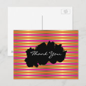 Farbige, orangefarbene und Imitate Metallstreifen  Postkarte (Vorne/Hinten)