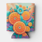 Farbige Orangen Dosenkühler (Vorderseite)