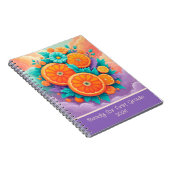 Farbige Orangen für die 1. Klasse 2026 Notizblock (Rechte Seite)