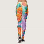 Farbige Orangen Leggings (Rückseite)