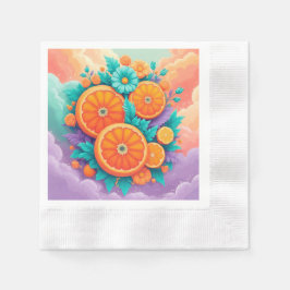 Farbige Orangen Serviette