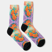 Farbige Orangen Socken (Rechts)