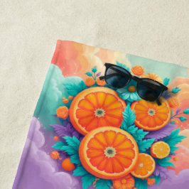 Farbige Orangen Strandtuch