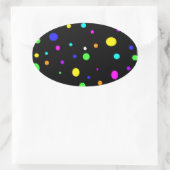 Farbige Orbs-Oval-Aufkleber Ovaler Aufkleber (Tasche)