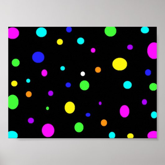 Farbige Orbs-Poster Poster (Vorne)