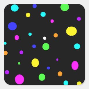 Farbige Orbs-Quadrat-Aufkleber Quadratischer Aufkleber