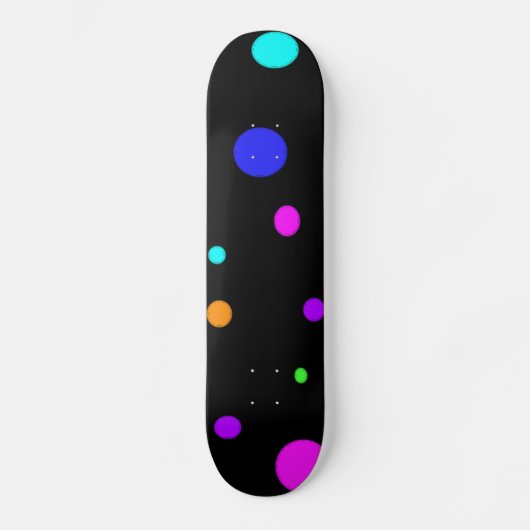 Farbige Orbs-Skateboard Skateboard (Vorderseite)