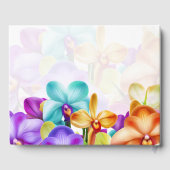 Farbige Orchideen Abschluss Gästebuch (Rückseite)