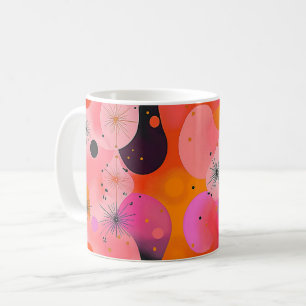 Farbige organische und geometrische Formen. Kaffeetasse