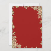 Farbige Ornamente String Lights Rotes Weihnachtsfe Einladung (Rückseite)