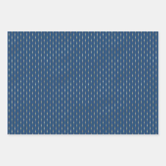 Farbige Ornamente Umhüllungspapier Set von 3 Geschenkpapier Set (Vorderseite 2)