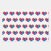 Farbige Ornamente Umhüllungspapier Set von 3 Geschenkpapier Set (Vorderseite)