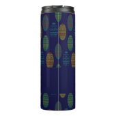 Farbige Ostereier auf blau Thermosbecher (Rückseite)