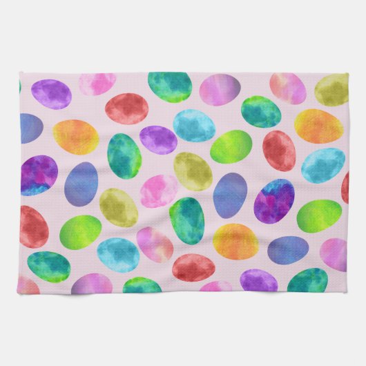 Farbige Ostereier Geschirrtuch (Horizontal)