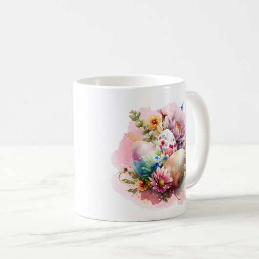Farbige Ostereier Kaffeetasse (VorderseiteRechts)