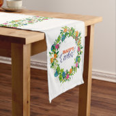 Farbige Ostereier Kranz und Streifen Mittelgroßer Tischläufer (Beispiel)