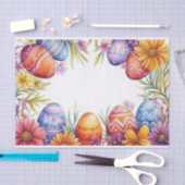 Farbige Ostereier Seidenpapier (Handwerk)