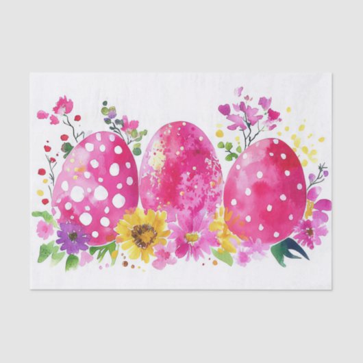 Farbige Ostereier Seidenpapier (Vorderseite)