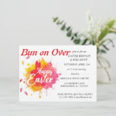 FARBIGE Ostern FRÜHSTÜCK & SCHNITZJAGD Einladung (Stehend Vorderseite)