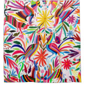 Farbige Otomi-Printmedien, Blumen-/Tiermuster Duschvorhang (Vorderseite)