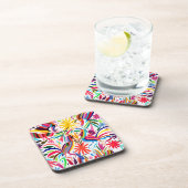 Farbige Otomi-Printmedien, Blumen-/Tiermuster Getränkeuntersetzer (Rechte Seite)