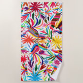 Farbige Otomi-Printmedien, Blumen-/Tiermuster Strandtuch (Vorderseite)