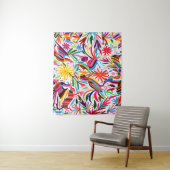 Farbige Otomi-Printmedien, Blumen-/Tiermuster Wandteppich (Beispiel)