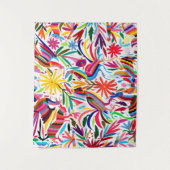 Farbige Otomi-Printmedien, Blumen-/Tiermuster Wandteppich (Vorderseite)