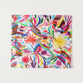 Farbige Otomi-Printmedien, Blumenmuster/Tiermuster Wandteppich (Vorderseite (Horizontal))