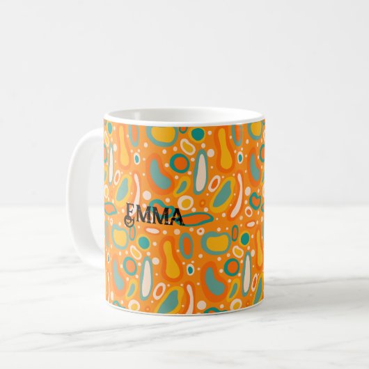 Farbige Ovale Kaffeetasse (Vorderseite Links)