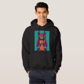 Farbige Owl Portrait Illustration - Bright Bird Hoodie (Vorne ganz)