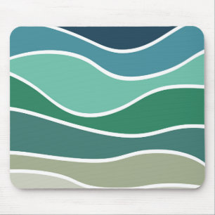 Farbige Ozeanwellen Mousepad