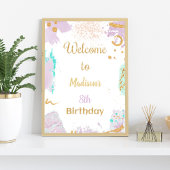 Farbige Paint Birthday Willkommensunterschrift Poster