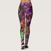 Farbige Paint Splash Abstrakter Regenbogen Leggings (Rückseite)
