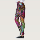 Farbige Paint Splash Abstrakter Regenbogen Leggings (Links)