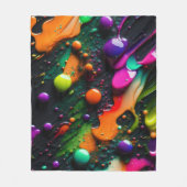 Farbige Paint Spritzer 3D-Farben Paint Ball Fleecedecke (Vorderseite)