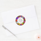 Farbige Paint Spritzer DIY Crafters Runder Aufkleber (Umschlag)