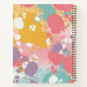 Farbige Paint Spritzer Personalisiert Notizblock (Rückseite)