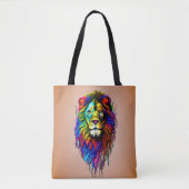 Farbige Paint Tropfen Lion Tasche (Vorderseite)
