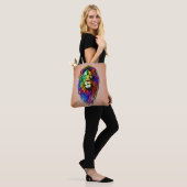 Farbige Paint Tropfen Lion Tasche (Am Model)
