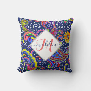Farbige Paisley-Personalisierung Kissen