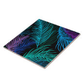 Farbige Palm-Blätter Fliese (Seite)