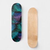Farbige Palm-Blätter Skateboard (Vorderseite)