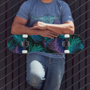 Farbige Palm-Blätter Skateboard