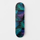 Farbige Palm-Blätter Skateboard (Vorderseite)