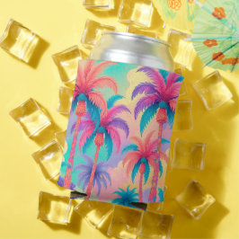 Farbige Palmen Dosenkühler