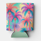 Farbige Palmen Dosenkühler (Vorderseite)
