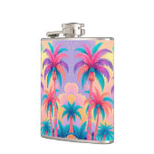 Farbige Palmen Flachmann (Links)